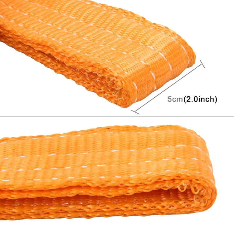 ZONGYUAN ZY-0223 Car 5m×5cm 8 Ton Towing 2 Ton Lifting Rope Straps High Strength Cable Cord Heavy Duty Recovery Securing Accessories for Cars Trucks(No Hook), 5m×5cm no hook