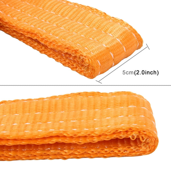 ZONGYUAN ZY-0223 Car 5m×5cm 8 Ton Towing 2 Ton Lifting Rope Straps High Strength Cable Cord Heavy Duty Recovery Securing Accessories for Cars Trucks(No Hook), 5m×5cm no hook