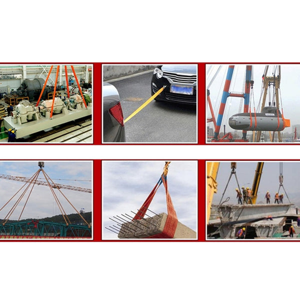 ZONGYUAN ZY-0223 Car 5m×5cm 8 Ton Towing 2 Ton Lifting Rope Straps High Strength Cable Cord Heavy Duty Recovery Securing Accessories for Cars Trucks(No Hook), 5m×5cm no hook