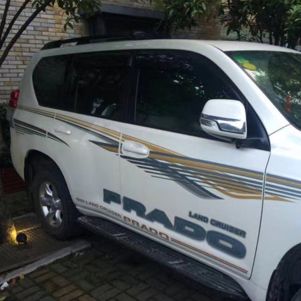5 PCS SUV Body Decorative Strip Brand Car Streamline Shining Sticker for Toyota Prado 2010 Version