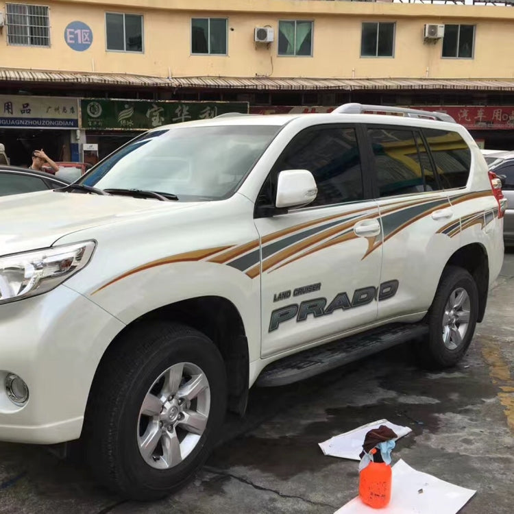 5 PCS SUV Body Decorative Strip Brand Car Streamline Shining Sticker for Toyota Prado4000 2011 Version
