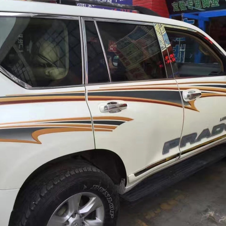 5 PCS SUV Body Decorative Strip Brand Car Streamline Shining Sticker for Toyota Prado4000 2011 Version