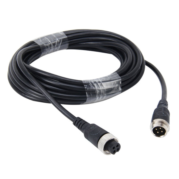 5m M12 4P Aviation Connector Video Audio Extend Cable for CCTV Camera DVR, 5m
