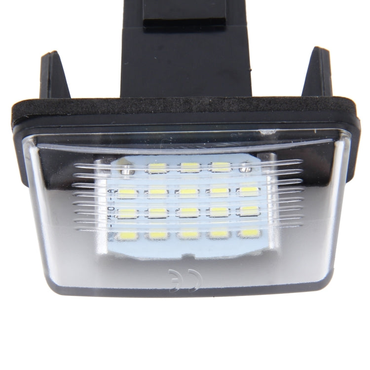 2 PCS License Plate Light with 24 SMD-3528 Lamps for Peugeot Citroen