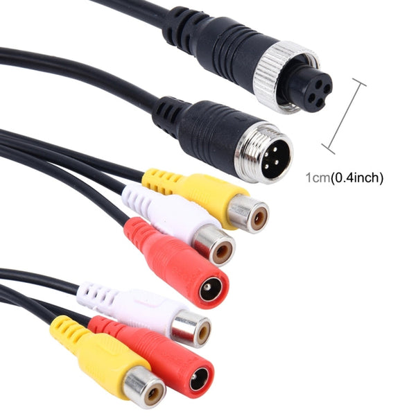 2 PCS 1 in 3 Ways Car Auto Monitor Camera DVR Male and Female 4 Pin Video Power Extension Cable Cord, Length: 34cm, 1 in 3 ways