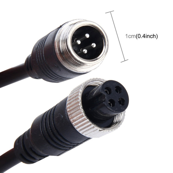 2 PCS M12 Car Auto Monitor Camera DVR Male and Female 4 Pin Video Power Extension Cable Cord, Length: 22cm, 1 in 1 way