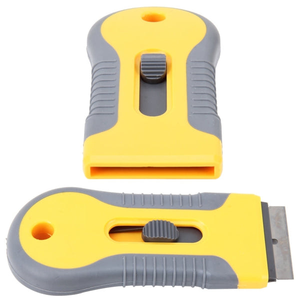 Car Auto Aluminum Scalable Multi-function Cleaning Knife Tool with Plastic Handle for Window Cleaning Wrapping Film, Aluminum Scalable Film Scraper