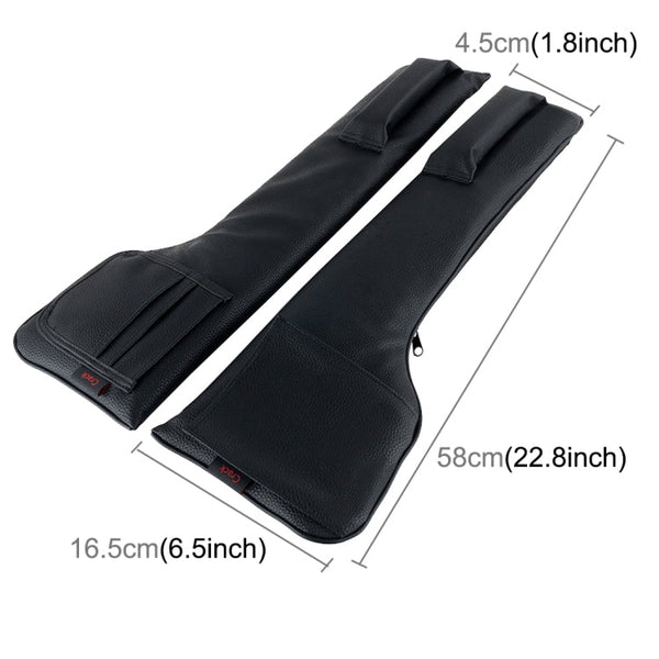 A Pair Universal Car Seat Catcher Gap Console Filler Seat Side Pocket Organizer Catcher Leak-Proof Seat Crevice Storage Bags
