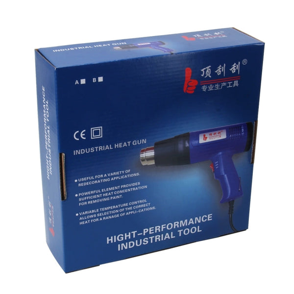 DINGGUAGUA 1800W Industrial Heavy Duty Professional Adjustable Temperature from 50 Degrees Celsius to 650 Degrees Celsius Heat Air Gun Tool with Temperature Display, Temperature Display 50  to 650 Degrees