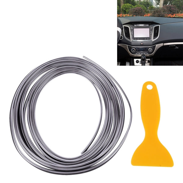5m Flexible Trim For DIY Automobile Car Interior Exterior Moulding Trim Decorative Line Strip with Film Scraper