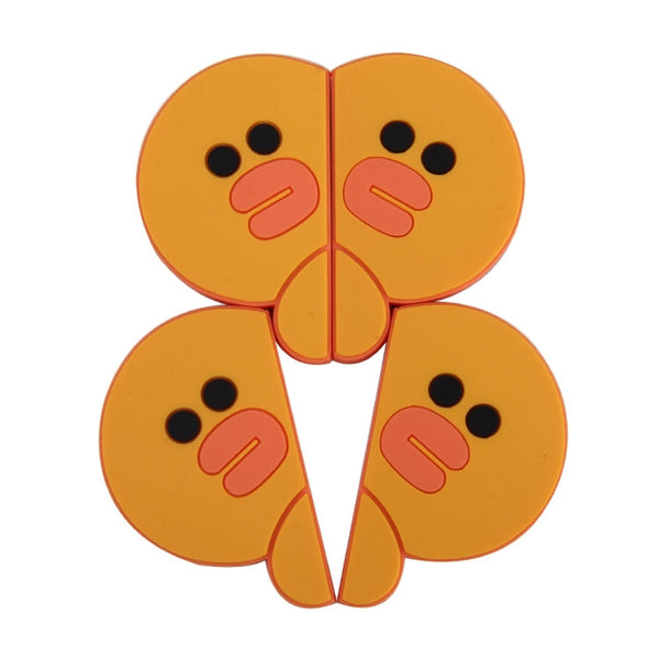 4 PCS Adoreable Duck Shape Cartoon Style PVC Car Auto Protection Anti-scratch Door Guard Decorative Sticker