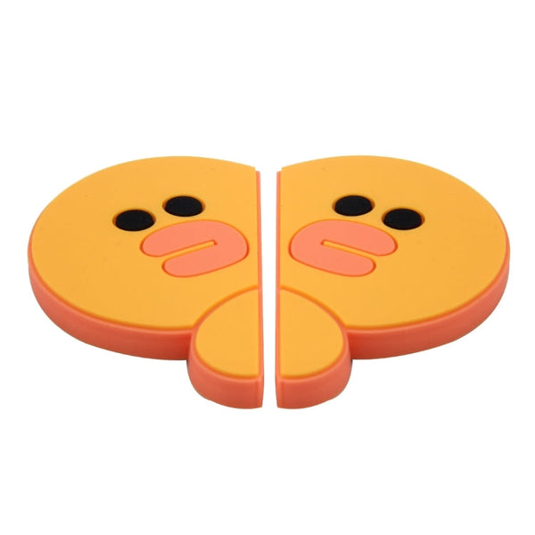 4 PCS Adoreable Duck Shape Cartoon Style PVC Car Auto Protection Anti-scratch Door Guard Decorative Sticker