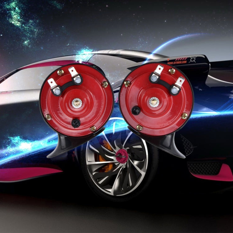 2 PCS SEGER Supertone 12V High Tone / Low Tone 118dB Twin Horn Kit with Bracket