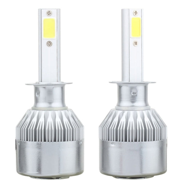 2 PCS  H1 18W 1800 LM 8000K IP68 Canbus Constant Current Car LED Headlight with 2 COB Lamps, DC 9-36V