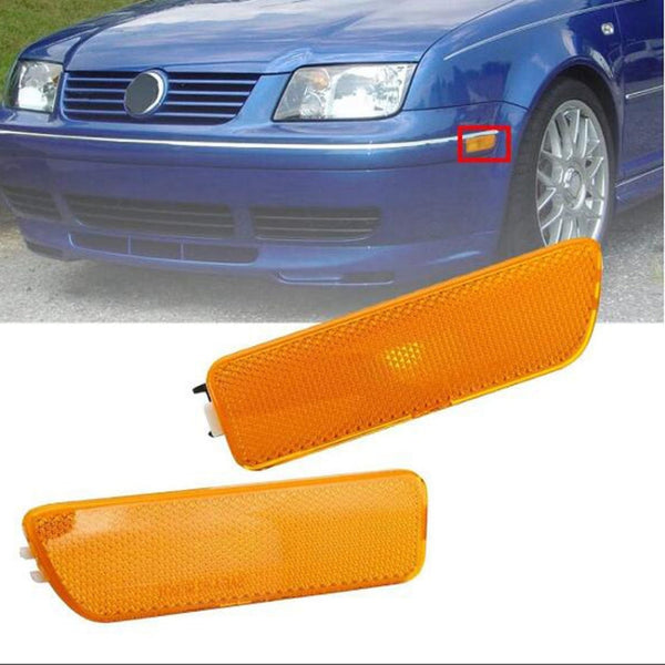 2 PCS Front Bumper Clearance Lights Housing without Bulb Replacement 1JM945071 / 1JM945072 for VW Golf / Jetta 1999-2005