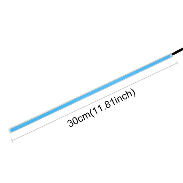 2 PCS 30cm DC12V 4.2W Ultra-thin Car Auto Double Colors Turn Lights / Running Lights, with LED SMD-2835 Lamp Beads (Turn Lights: Yellow Light; Running Lights: White Light)