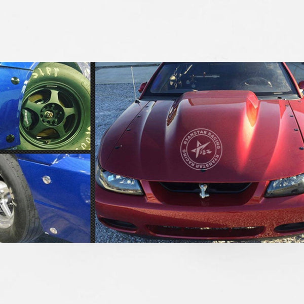 Car Mini Stainless Steel Quick-pins Push Button Billet Hood Pins Lock Clip Kit, Mini Stainless Steel (Black), Mini Stainless Steel (Silver)