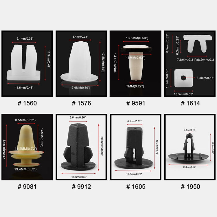 292 PCS Car Retainer Clips Assortment Car Panel Trim Plastic Fasteners Rivet Clips Set