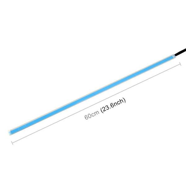 2 PCS 45cm DC12V 5W Ultra-thin Waterproof Car Auto Double Colors Turn Lights / Running Lights SMD-2835 LED Bulbs (Turn Lights: Yellow Light; Running Lights: Blue Light)