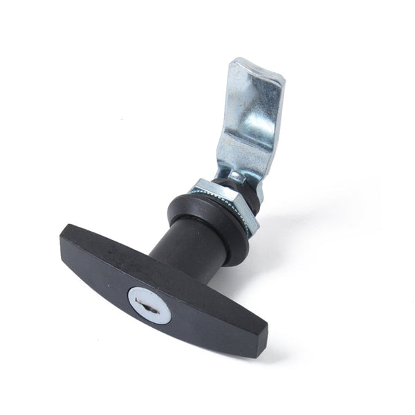 T Shape Handle Paddle Entry Door Latch & Keys Tool Box Lock for Trailer / Yacht / Truck, T Shape Handle (Black)