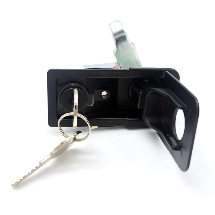 Adjustable Black Paddle Entry Door Latch & Keys Tool Box Lock for Trailer / Yacht / Truck, 1 PCS