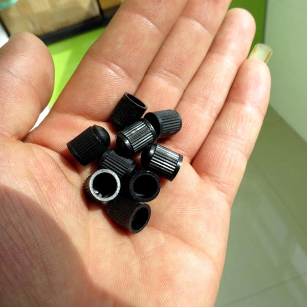 200 PCS Black Tire valve Dust Rubber Cap For Bicycle And Car, Diameter: 10mm(Black)