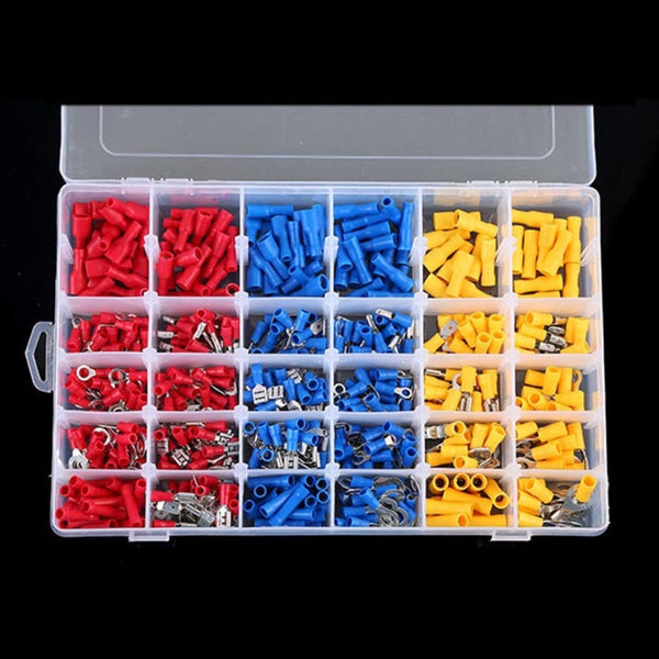 480 PCS Cold Press Electrical Insulated Terminals Crimp Connectors Assortment Kit, 480 PCS