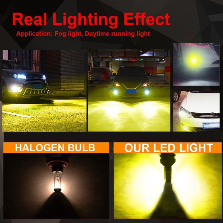 2 PCS H1 DC12V-24V / 12W / 3000K / 800LM 12LEDs SMD-3030 Car LED Fog Light