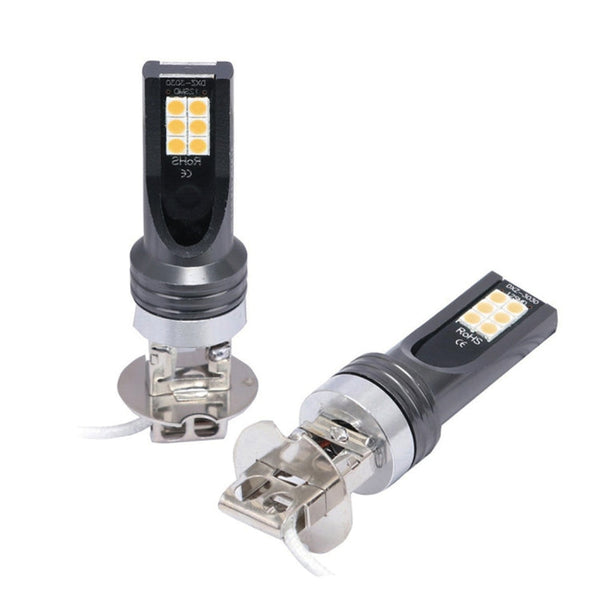 2 PCS H3 DC12V-24V / 12W / 3000K / 800LM 12LEDs SMD-3030 Car LED Fog Light