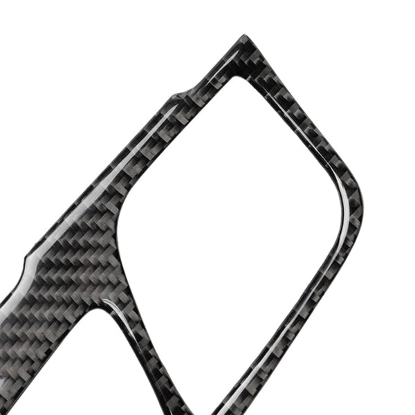 2 in 1 Car Carbon Fiber Gear Position Panel Decorative Sticker for BMW 5 Series G38 528Li / 530Li / 540Li 2018, Left Drive, Gear Position