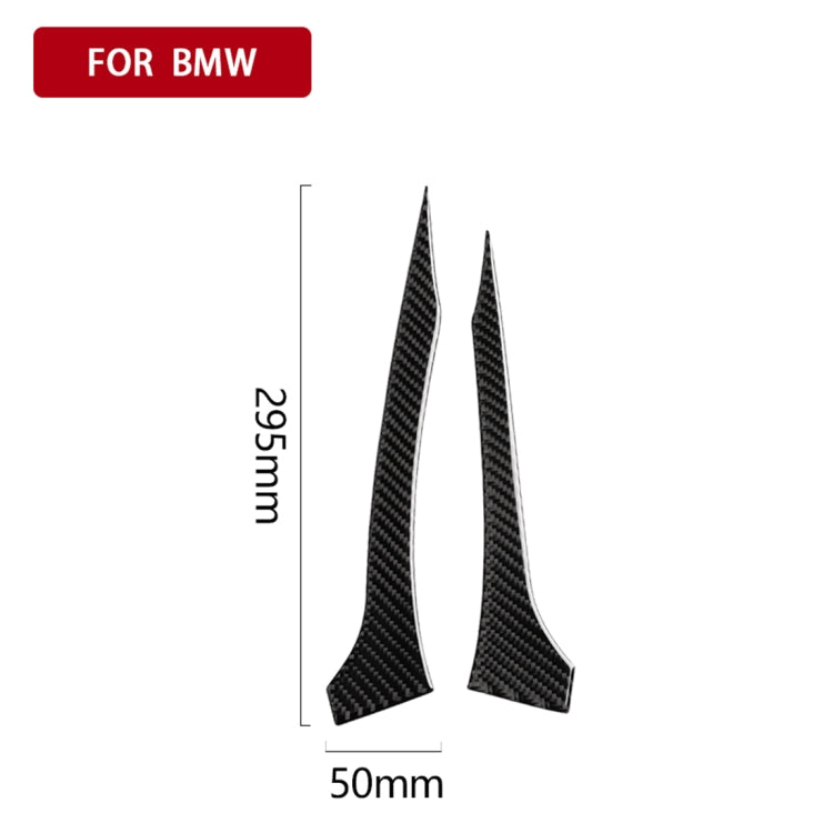 2 PCS Car Carbon Fiber Rearview Mirror Bumper Strip Decorative Sticker for BMW G30 (2018-2019) / G11 (2016-2019), Right Drive without Lens