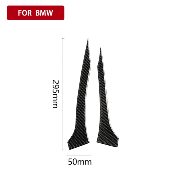 2 PCS Car Carbon Fiber Rearview Mirror Bumper Strip Decorative Sticker for BMW G30 (2018-2019) / G11 (2016-2019), Right Drive without Lens