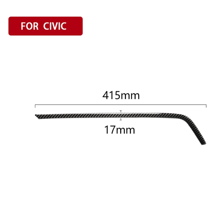 Car Carbon Fiber Central Control Air Outlet Upper Decorative Sticker for Honda Tenth Generation Civic 2016-2019, Left Drive