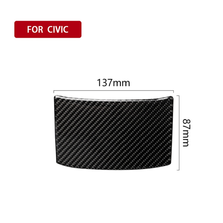 Car Carbon Fiber Rear Sundries Cover Decorative Sticker for Honda Tenth Generation Civic 2016-2019