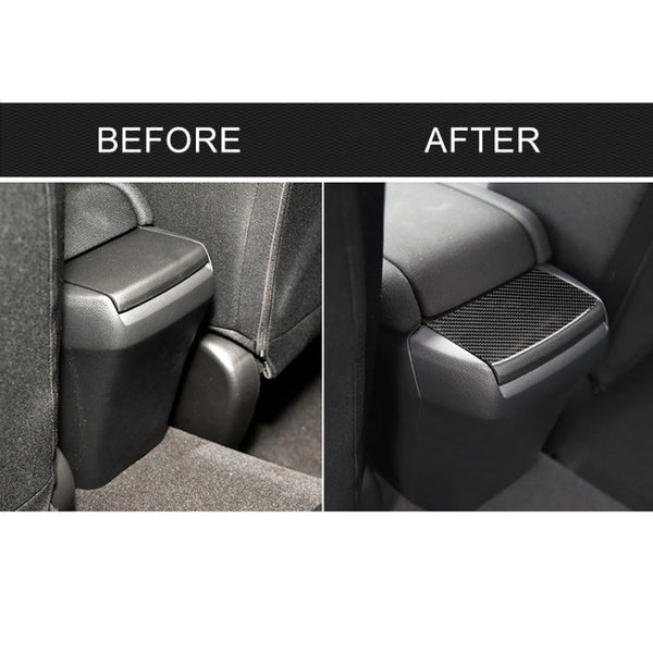 Car Carbon Fiber Rear Sundries Cover Decorative Sticker for Honda Tenth Generation Civic 2016-2019