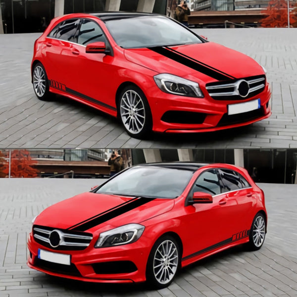 5 in 1 Car Styling Stripe Hood PVC Sticker Auto Decorative Sticker, D-935