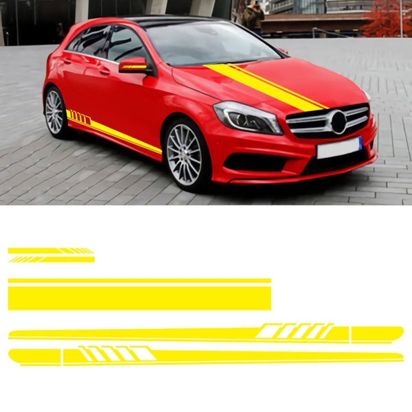 5 in 1 Car Styling Stripe Hood PVC Sticker Auto Decorative Sticker, D-935