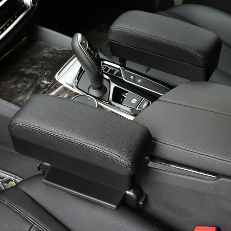 2 PCS Universal Car Wireless Qi Standard Charger PU Leather Wrapped Armrest Box Cushion Car Armrest Box Mat with Storage Box