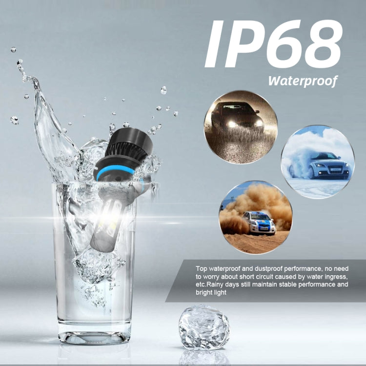 2 PCS S2 9004 / HB1 DC9-36V / 25W / 6000K / 2500LM IP68 Car LED Headlight Lamps