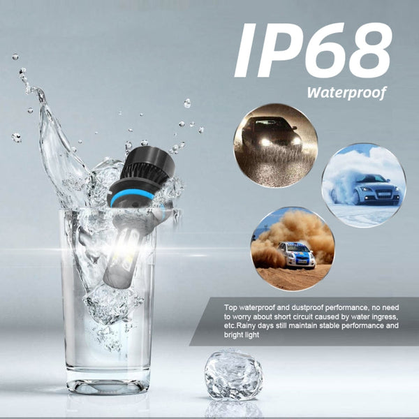 2 PCS S2 9004 / HB1 DC9-36V / 25W / 6000K / 2500LM IP68 Car LED Headlight Lamps