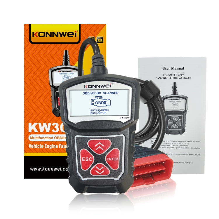 KONNWEI KW309 V309 V310 MS309 Code Reader OBD2 Scanner Diagnostic Tool, KW309