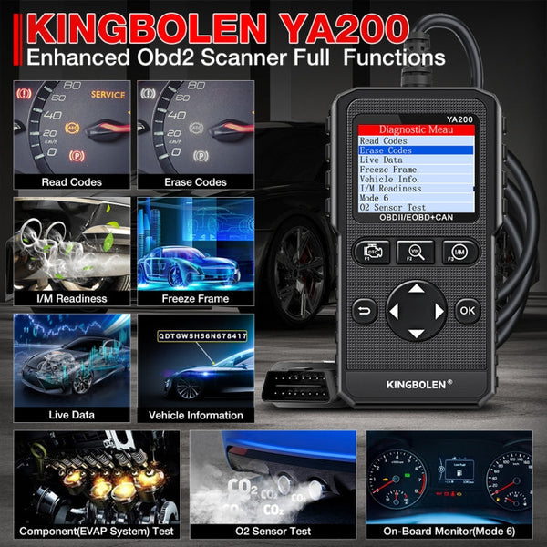 KINGBOLEN YA200 OBD2 Car Fault Diagnosis Tool Fault Analyzer, YA200