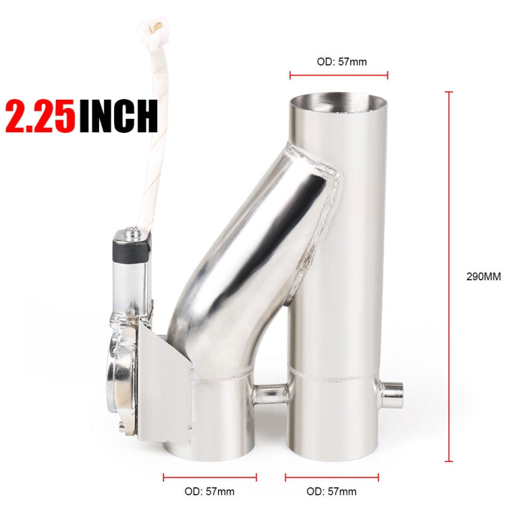 CNSPEED Y Shape 2 In 1 Car Remote Control Electric Exhaust Valve Pipe, Size: 2.25 inch, Size: 2.25 inch