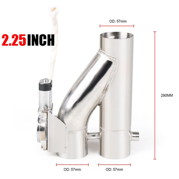 CNSPEED Y Shape 2 In 1 Car Remote Control Electric Exhaust Valve Pipe, Size: 2.25 inch, Size: 2.25 inch