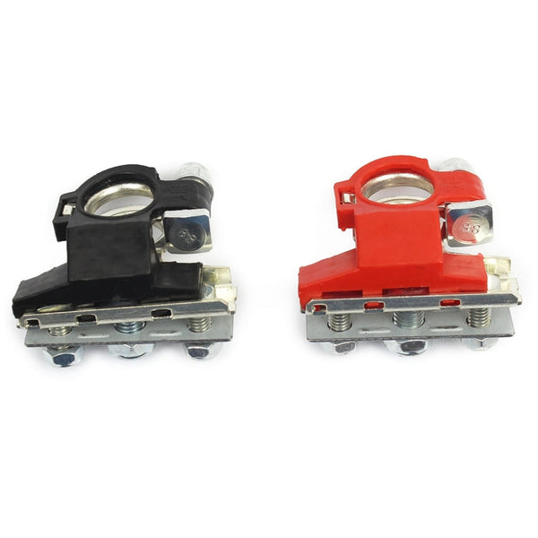 FOXSUR 1 Pair Car Automotive Battery Wire Cable Terminals Clamp Connectors Kit, Wire Cable Terminals