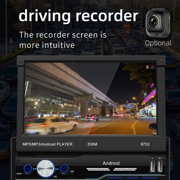 SWM 9702 Car HD 7 inch Android Radio Receiver MP5 Player, Support FM & Bluetooth & GPS & WiFi