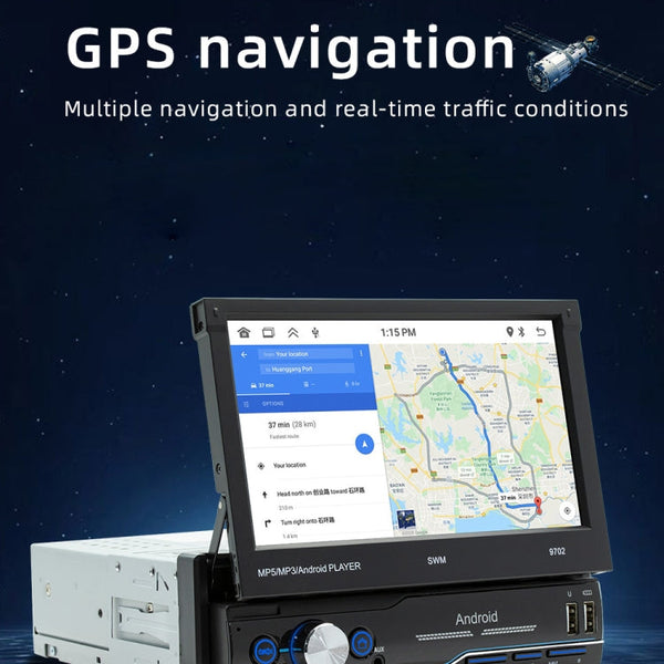 SWM 9702 Car HD 7 inch Android Radio Receiver MP5 Player, Support FM & Bluetooth & GPS & WiFi