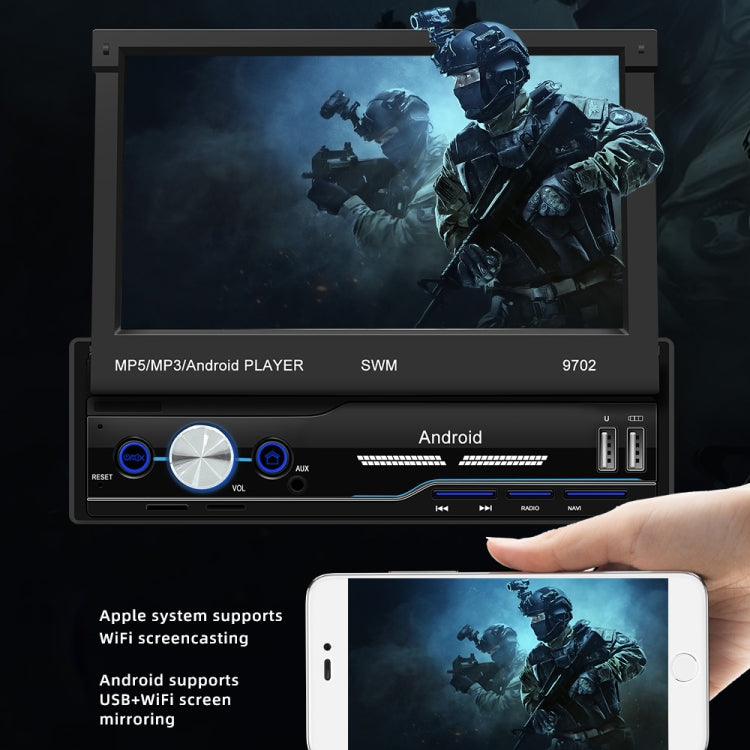 SWM 9702 Car HD 7 inch Android Radio Receiver MP5 Player, Support FM & Bluetooth & GPS & WiFi
