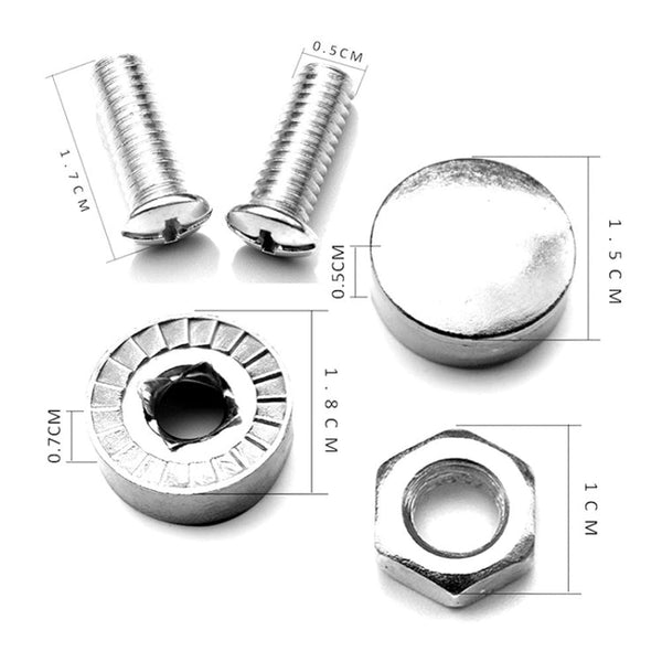 10 Sets Anti-theft Screws Car License Plate Bolts Frame Screws