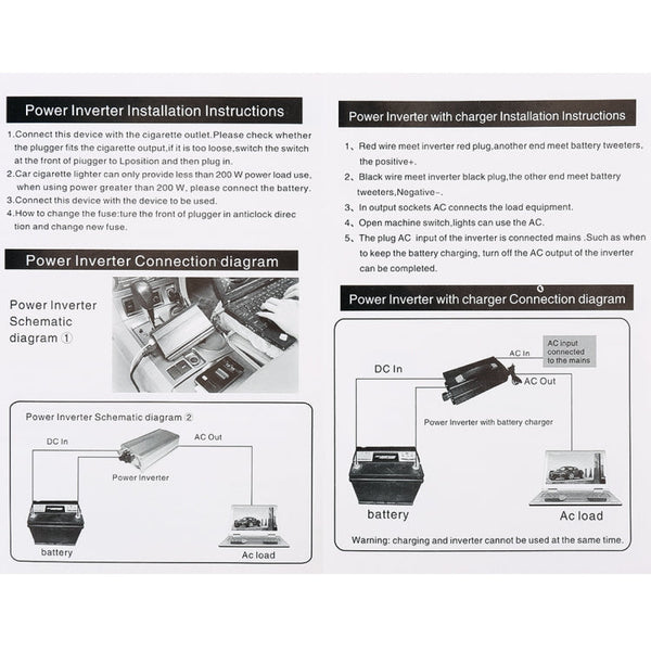 3000W DC 24V to AC 220V Car Multi-functional Sine Wave Power Inverter, Random Color Delivery, 3000W(Sine Wave)